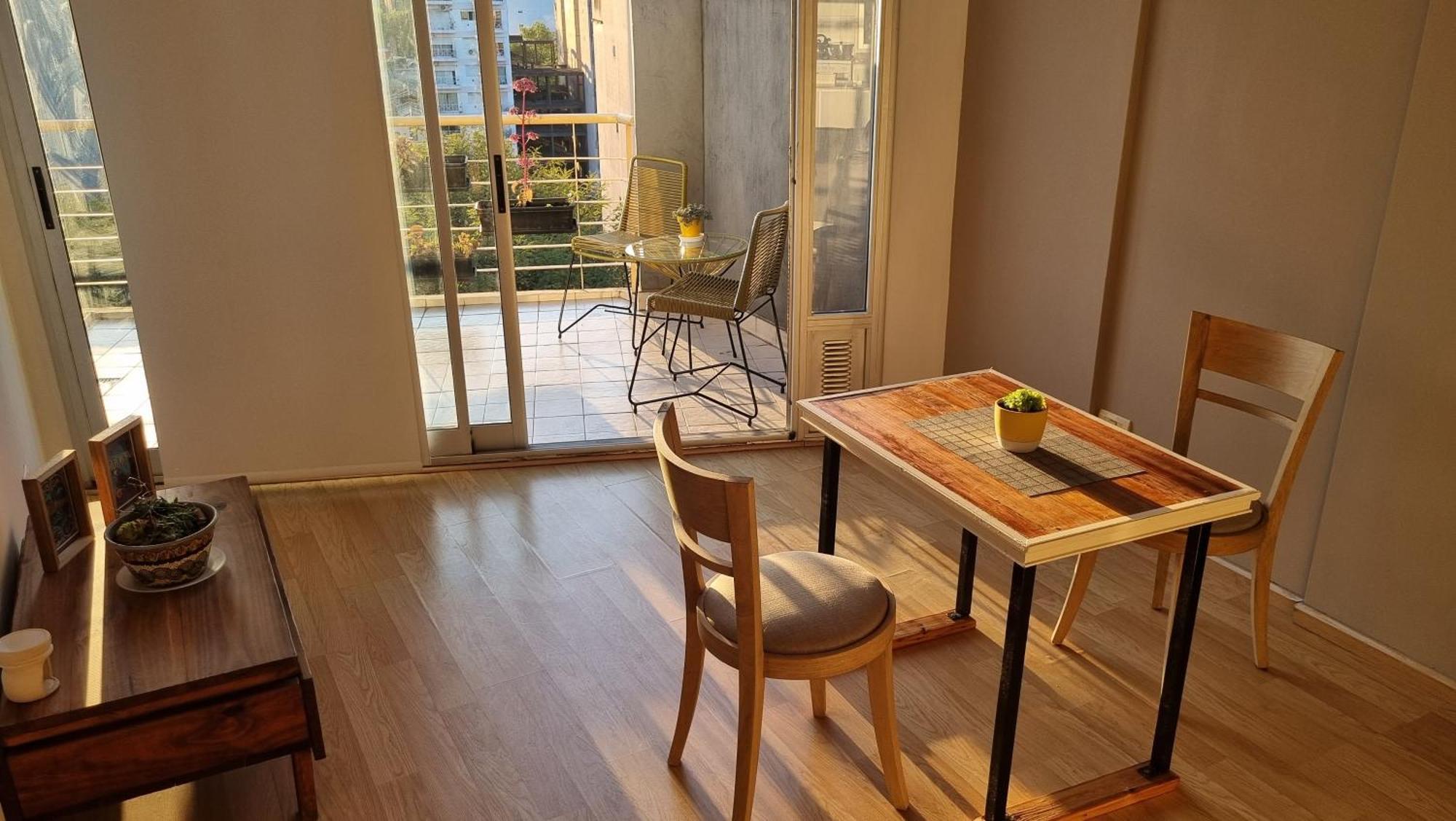 Very Bright Queen Bed + Terrace /palermo Apartamento Buenos Aires